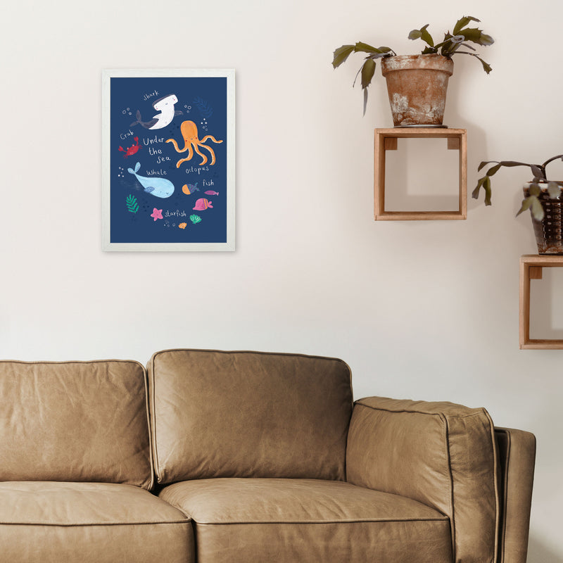 Under The Sea  Art Print by Laura Irwin A3 Oak Frame