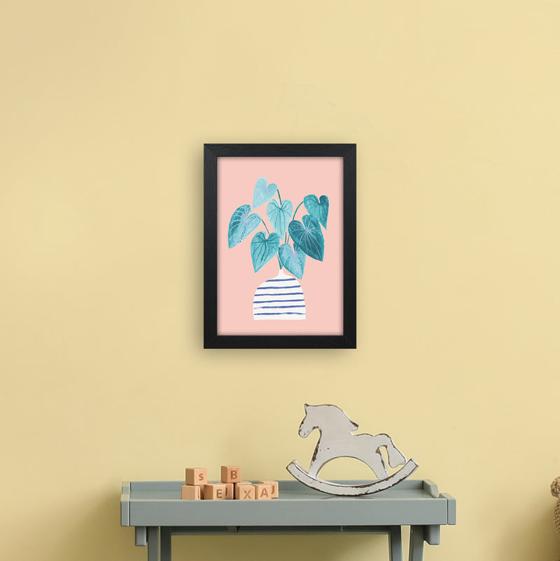 Minimal Houseplant Art Print by Laura Irwin A4 White Frame