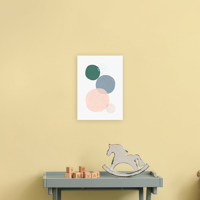 Abstract Soft Circles Part 3 Art Print by Laura Irwin A4 Black Frame