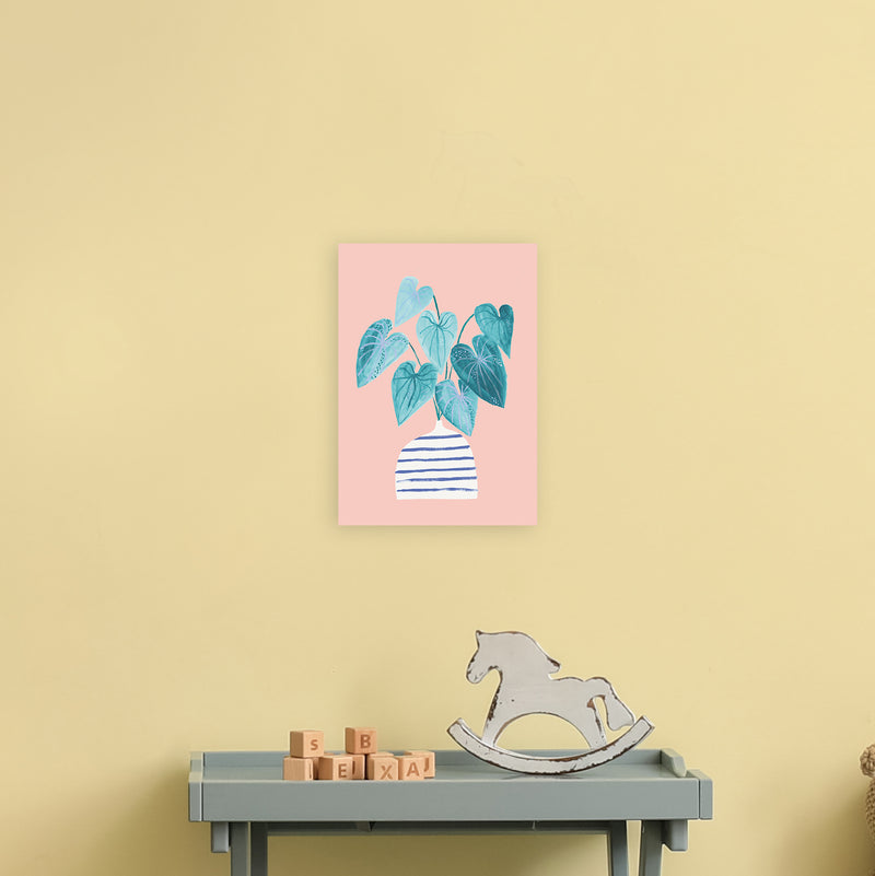 Minimal Houseplant Art Print by Laura Irwin A4 Black Frame