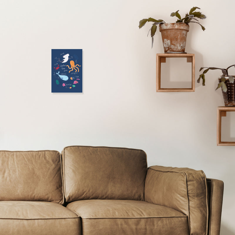 Under The Sea  Art Print by Laura Irwin A4 Black Frame