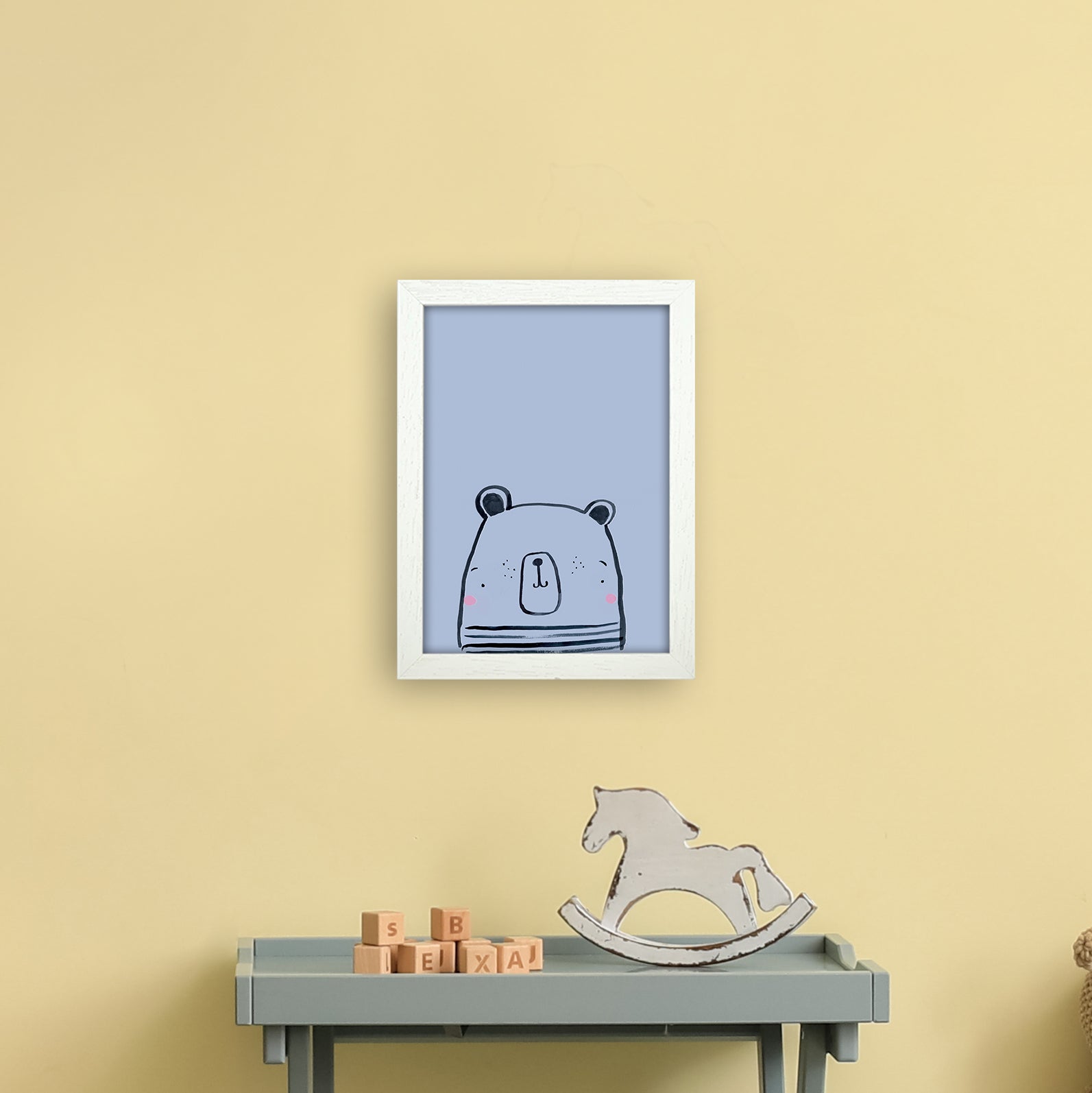 Polar Art Print by Laura Irwin A4 Oak Frame