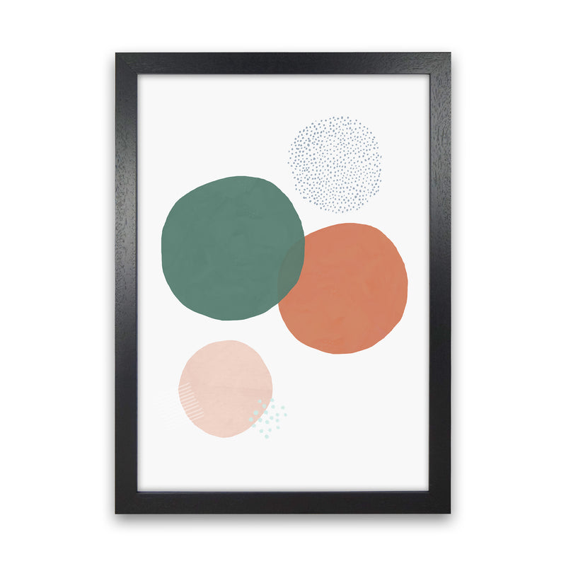Abstract Soft Circles Art Print by Laura Irwin Black Grain