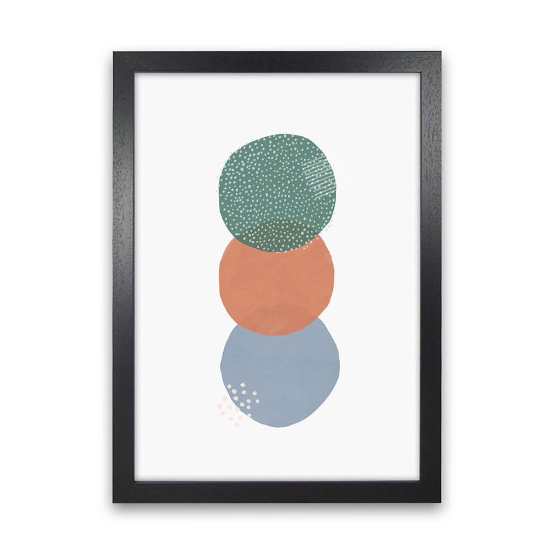 Abstract Soft Circles Part 2 Art Print by Laura Irwin Black Grain