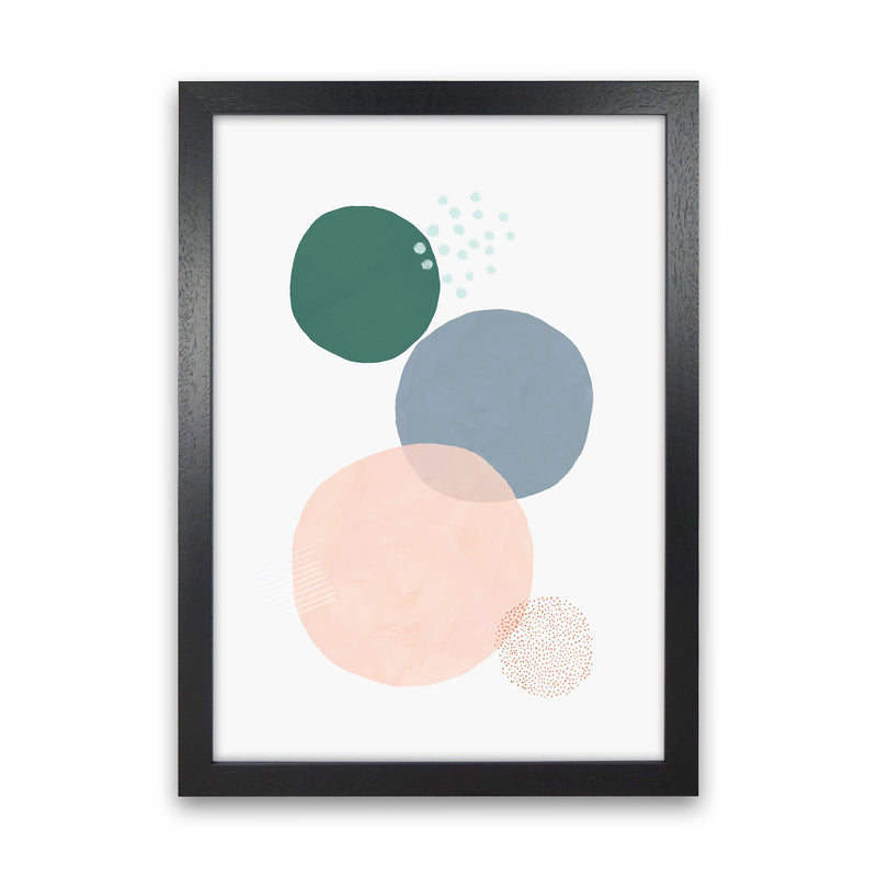 Abstract Soft Circles Part 3 Art Print by Laura Irwin Black Grain