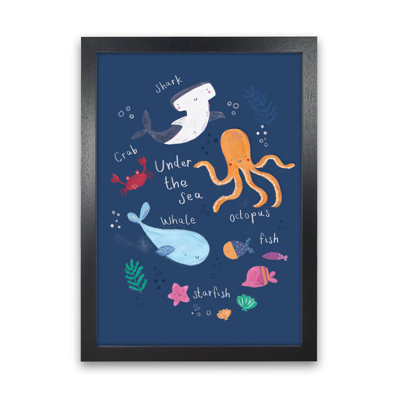Under The Sea  Art Print by Laura Irwin Black Grain