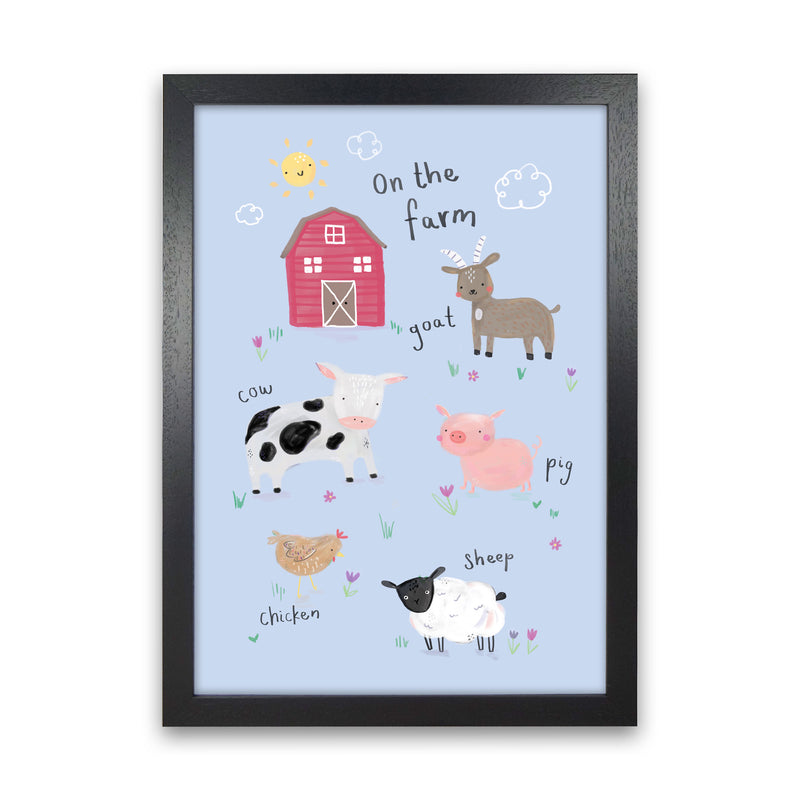 On The Farm  Art Print by Laura Irwin Black Grain