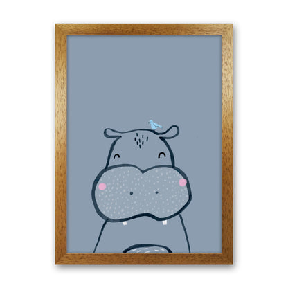 Inky Hippo Animal Art Print by Laura Irwin Oak Grain