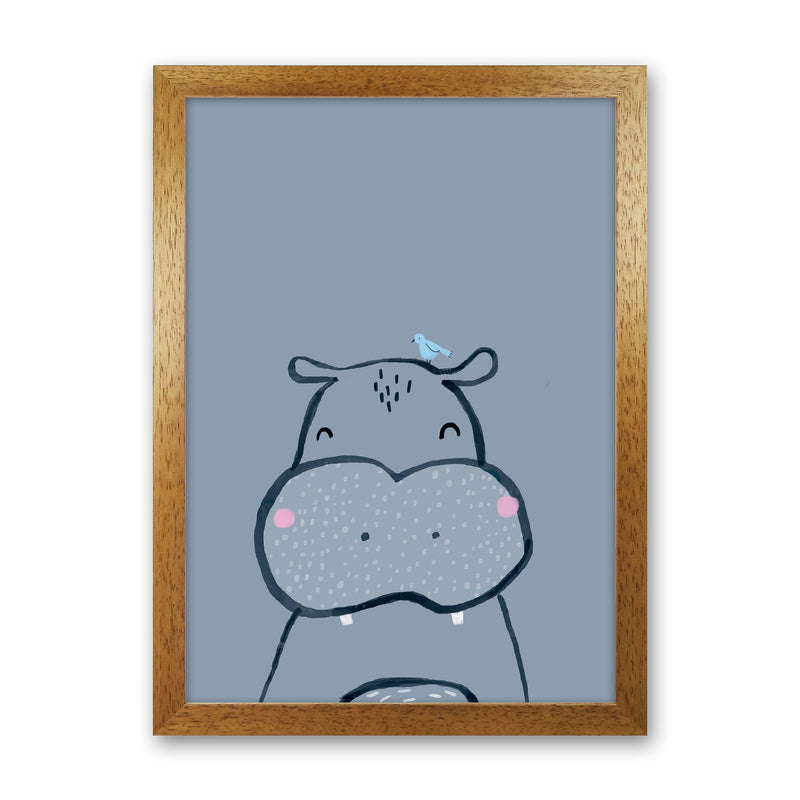 Inky Hippo Animal Art Print by Laura Irwin Oak Grain