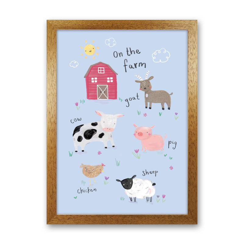 On The Farm  Art Print by Laura Irwin Oak Grain