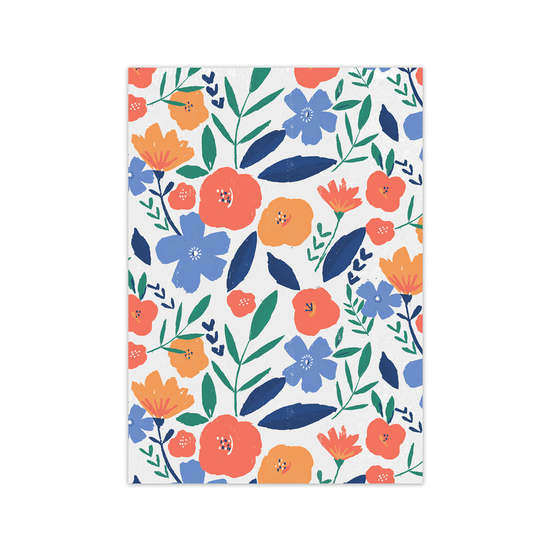 Laura Irwin Bold Floral All Over Pattern A2 Black with White Mount