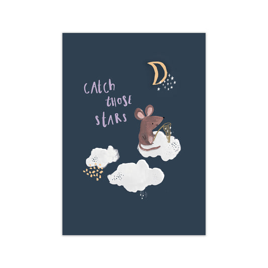 Laura Irwin Catch Those Stars A2 Black with White Mount