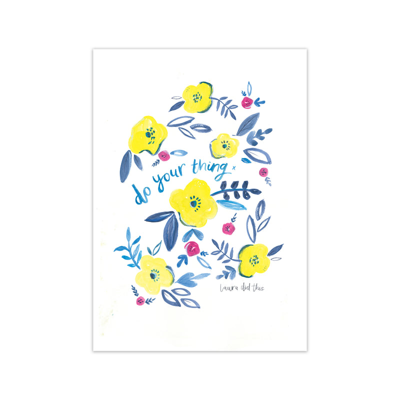 Laura Irwin Do Your Thing Floral A2 Black with White Mount