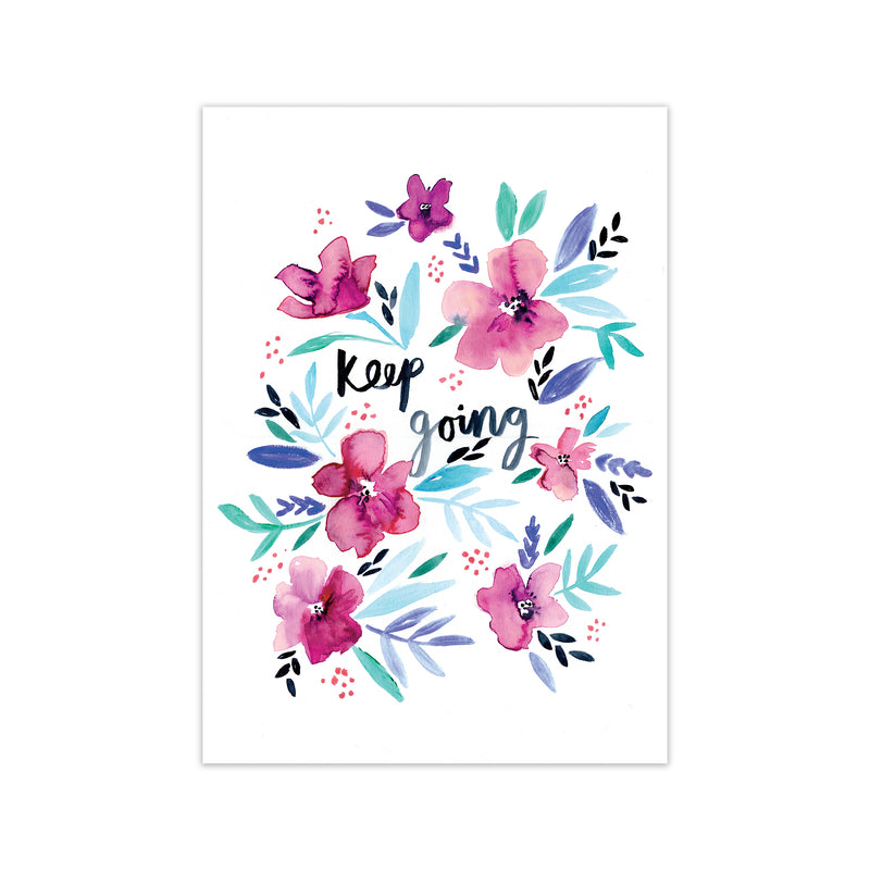 Laura Irwin Keep going floral A2 Black with White Mount