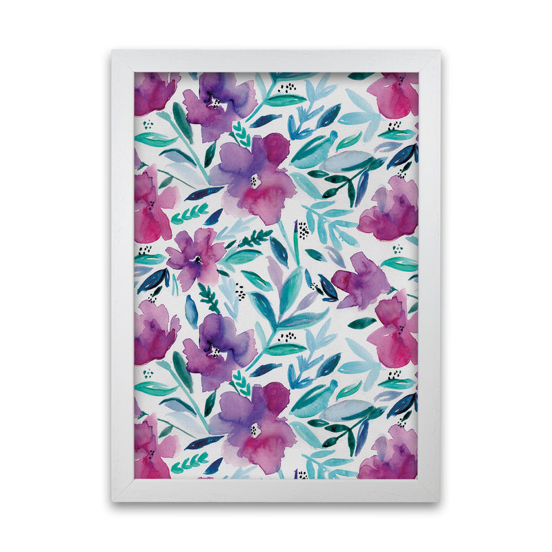 Laura Irwin Loose Floral A1 Oak with White Mount