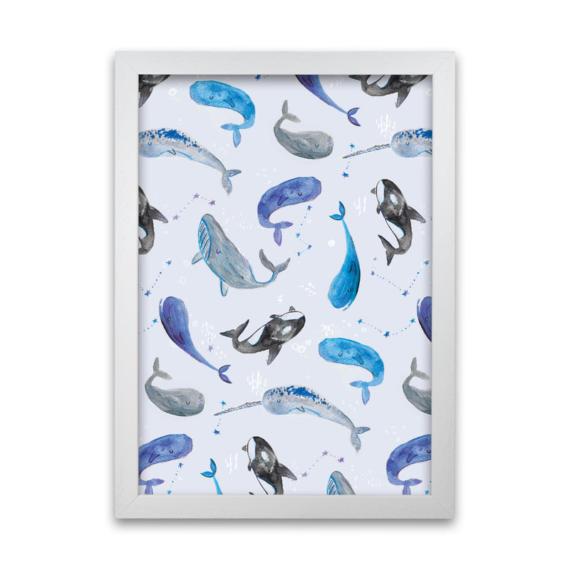 Laura Irwin Whales Repeat Patterm A1 Oak with White Mount