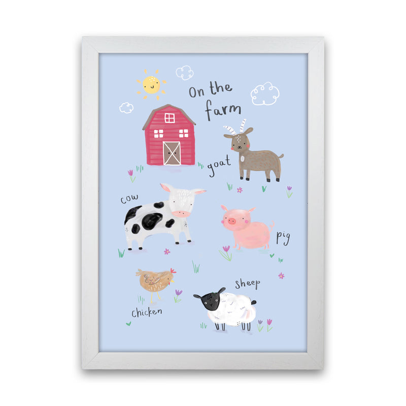 On The Farm  Art Print by Laura Irwin White Grain