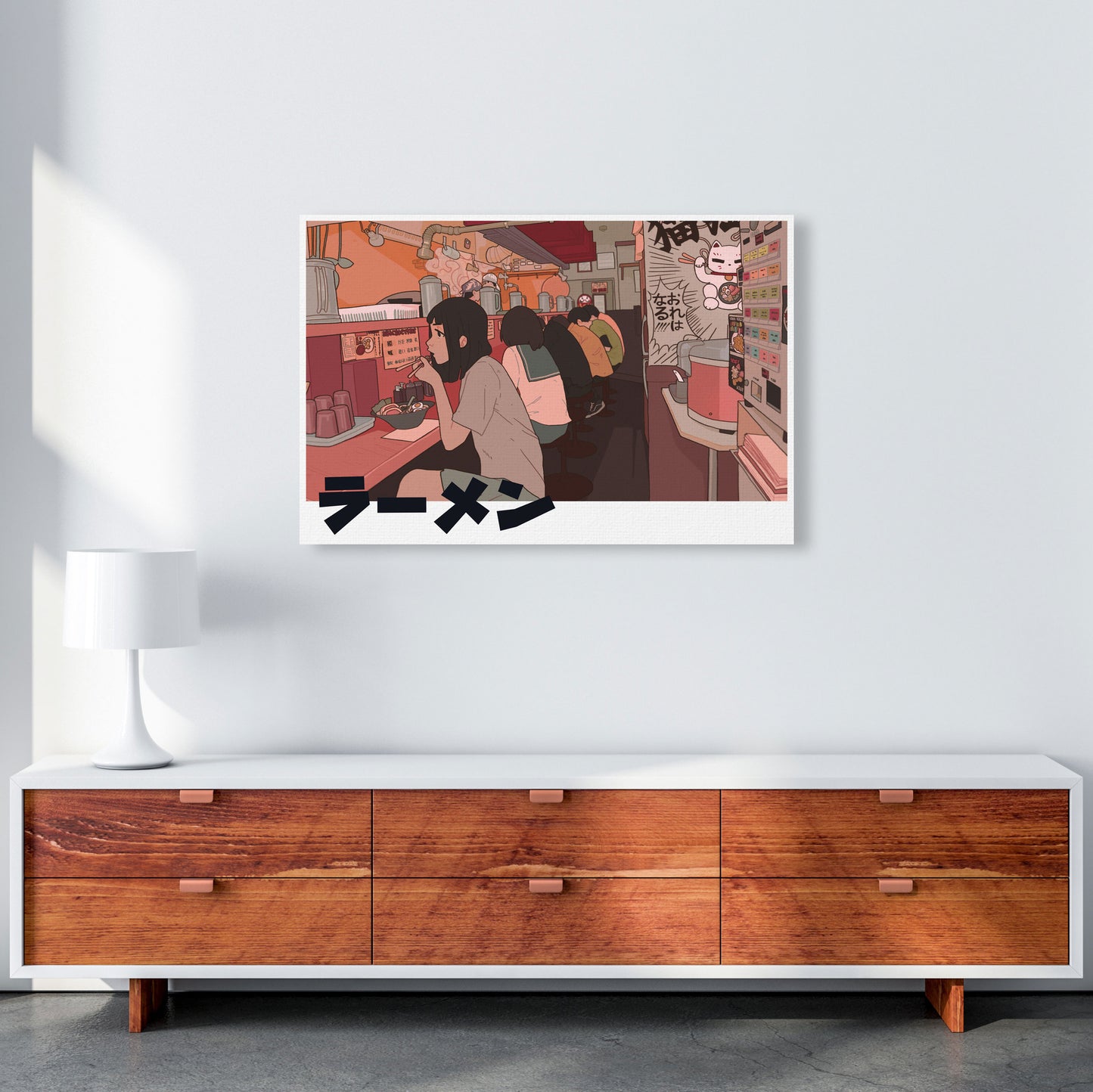 Ramen Art Print by Lucy Michelle A1 Canvas