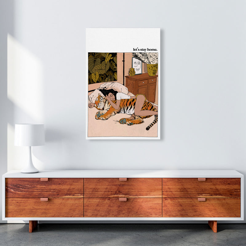 Stay Home Art Print by Lucy Michelle A1 Canvas