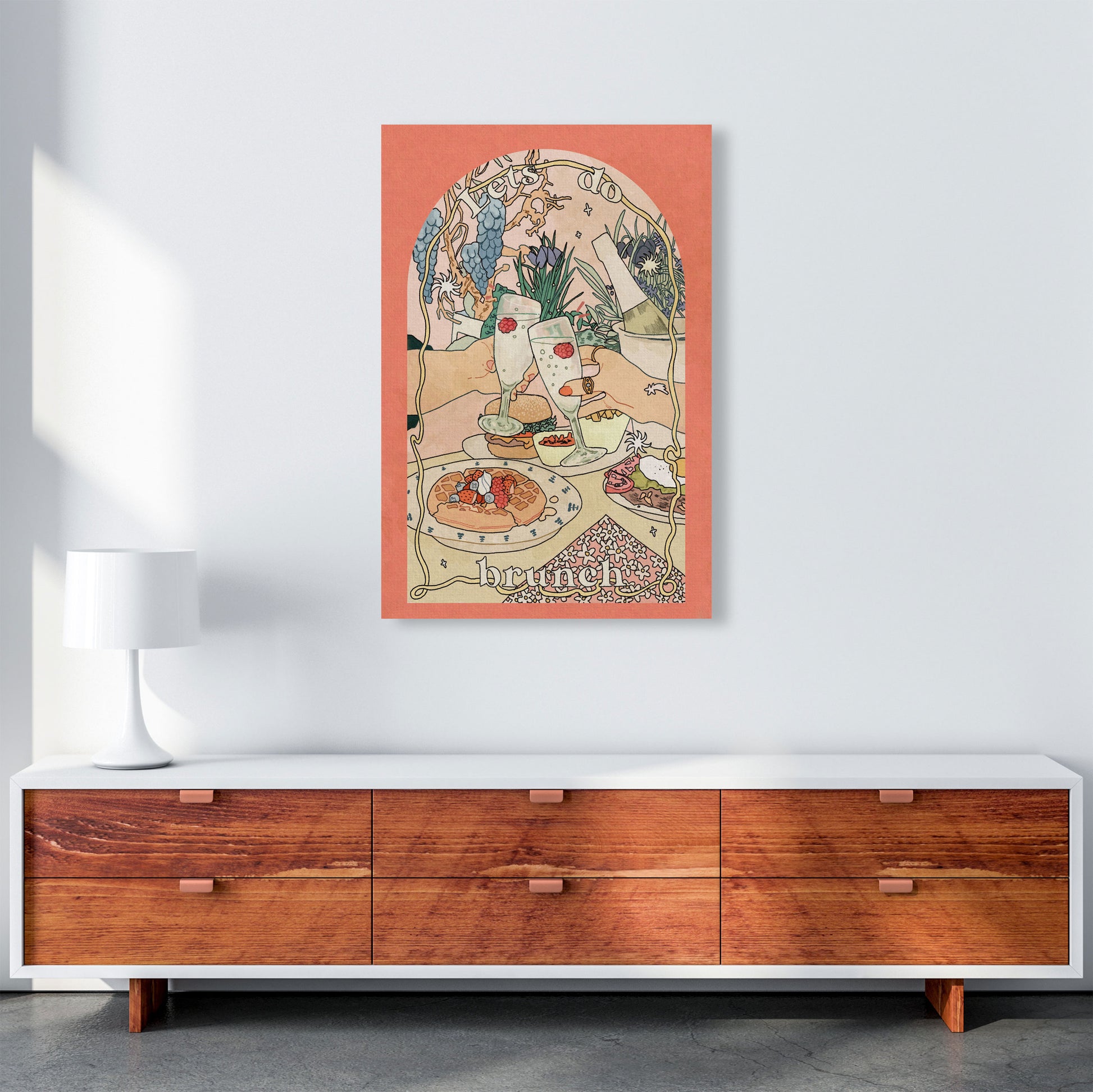 Lets Do Brunch Art Print by Lucy Michelle A1 Canvas