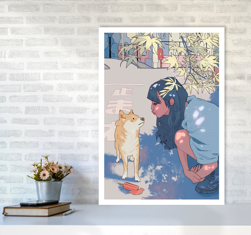 Shiba Art Print by Lucy Michelle A1 Black Frame