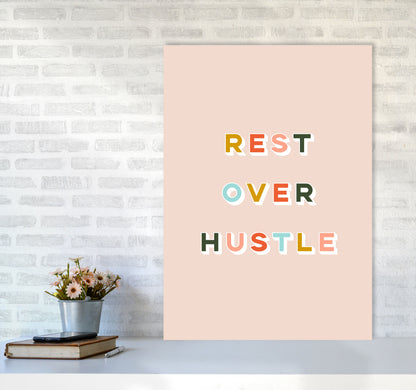 Rest Over Hustle Art Print by Lucy Michelle A1 Black Frame