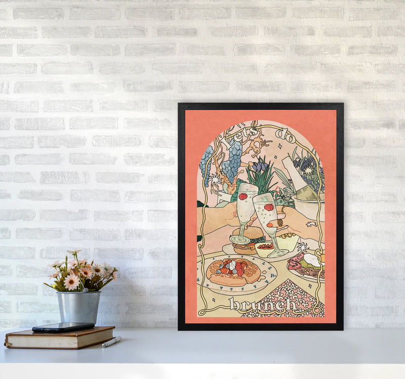 Lets Do Brunch Art Print by Lucy Michelle A2 White Frame