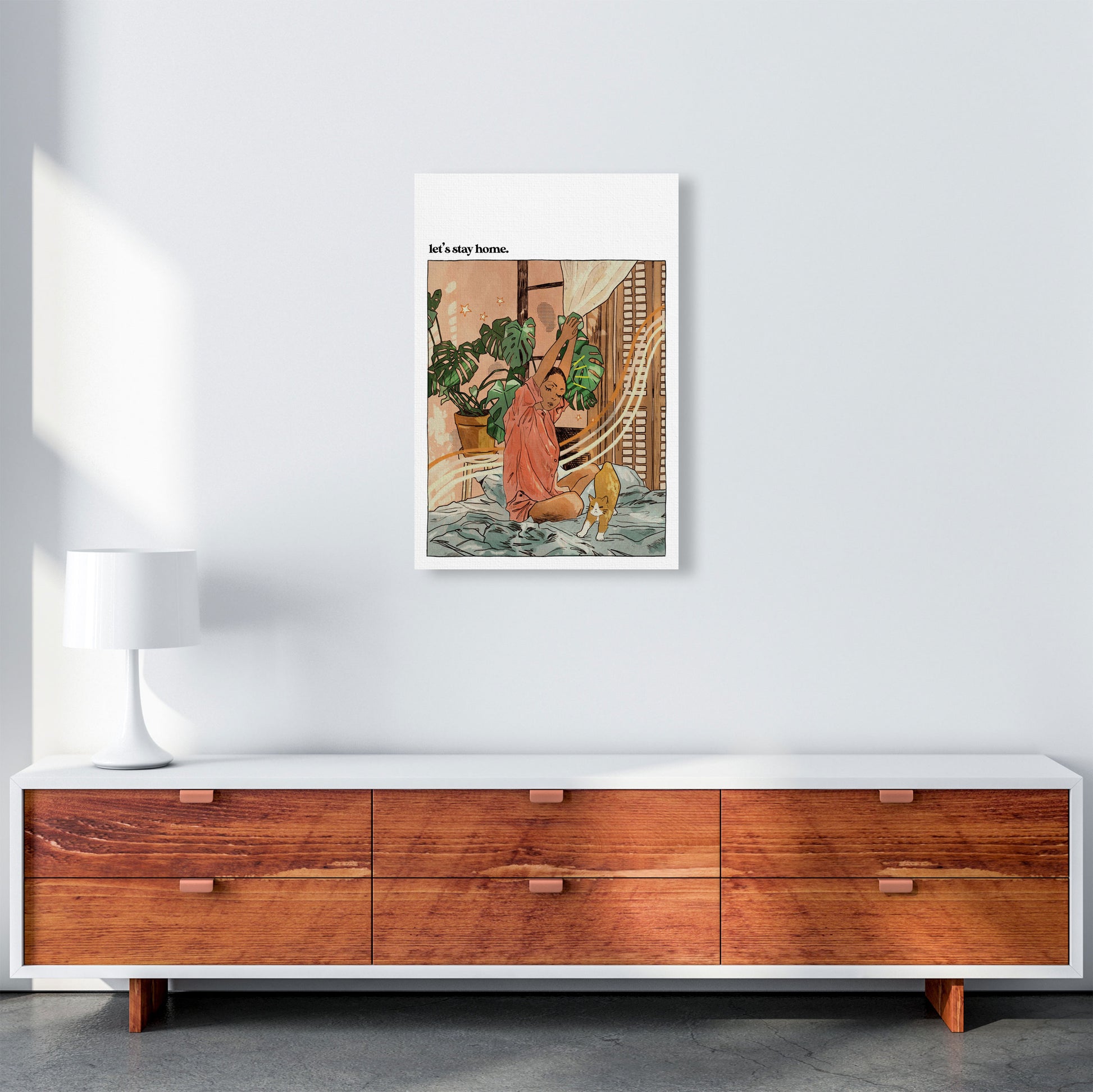 Stay Home II Art Print by Lucy Michelle A2 Canvas