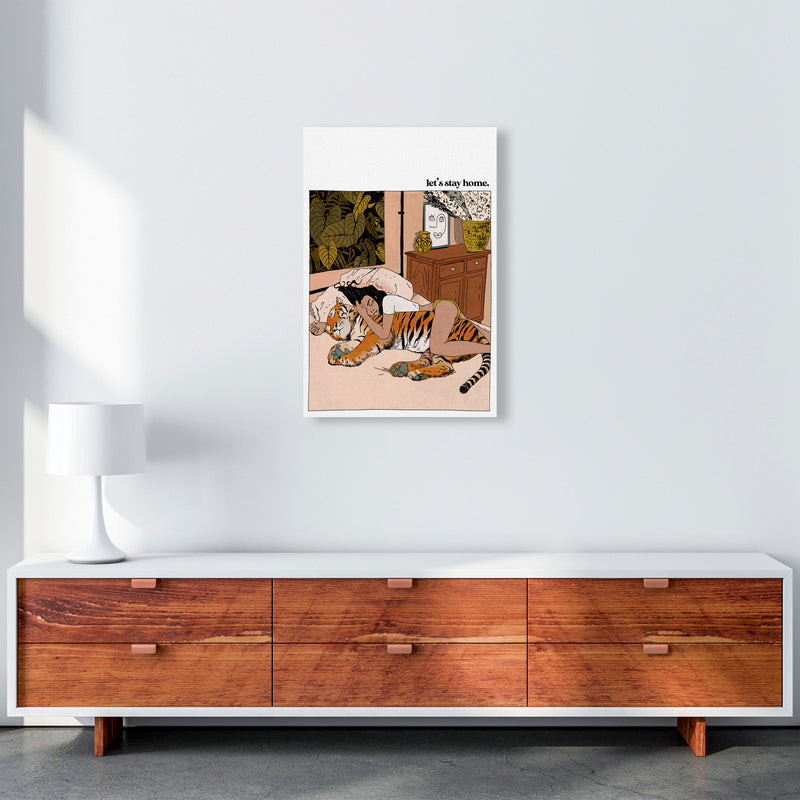 Stay Home Art Print by Lucy Michelle A2 Canvas