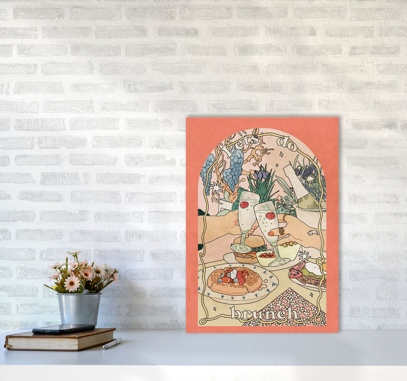 Lets Do Brunch Art Print by Lucy Michelle A2 Black Frame