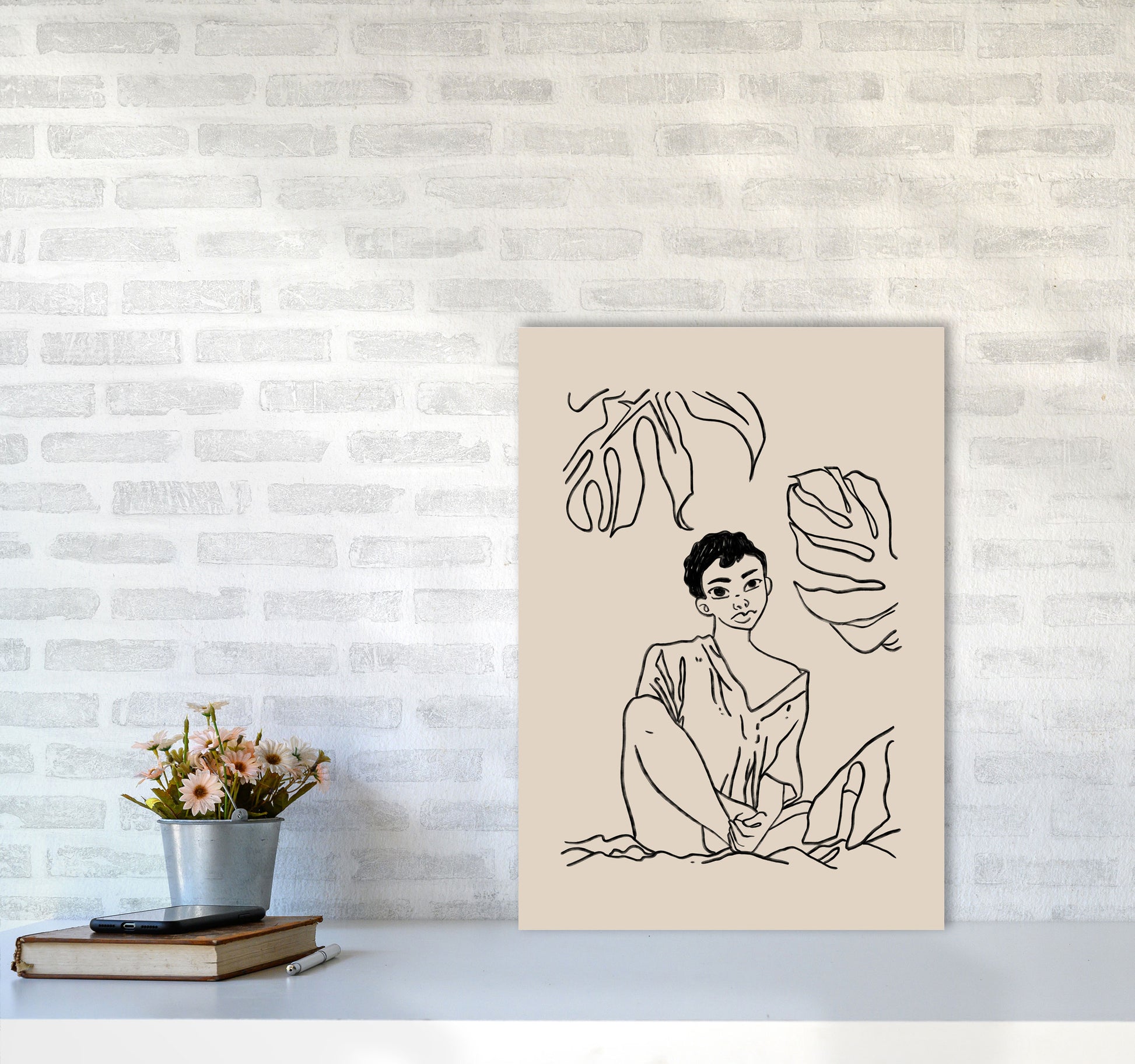 Sundays Art Print by Lucy Michelle A2 Black Frame