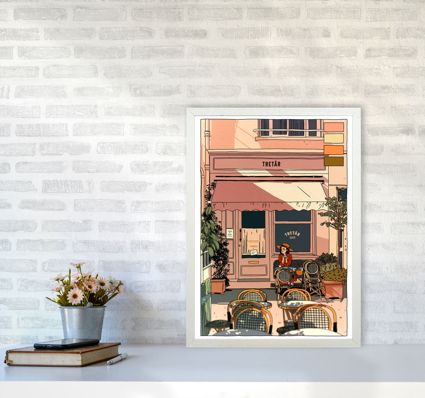 Tretar Art Print by Lucy Michelle A2 Oak Frame