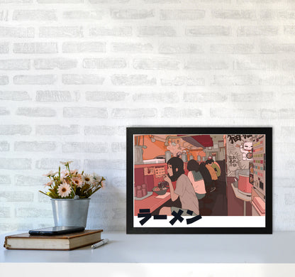 Ramen Art Print by Lucy Michelle A3 White Frame