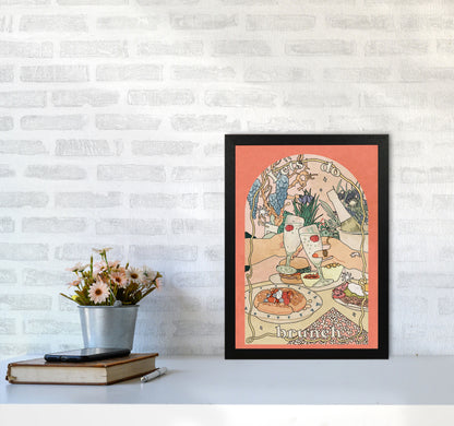 Lets Do Brunch Art Print by Lucy Michelle A3 White Frame