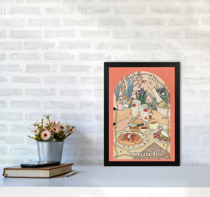 Lets Do Brunch Art Print by Lucy Michelle A3 White Frame