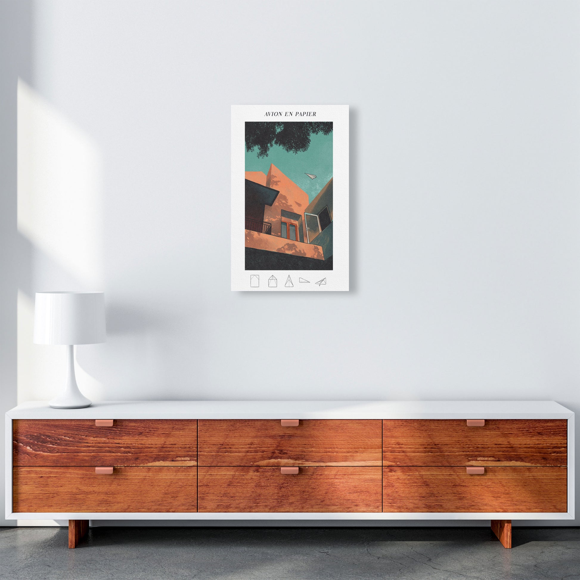 Avion En Papier Art Print by Lucy Michelle A3 Canvas
