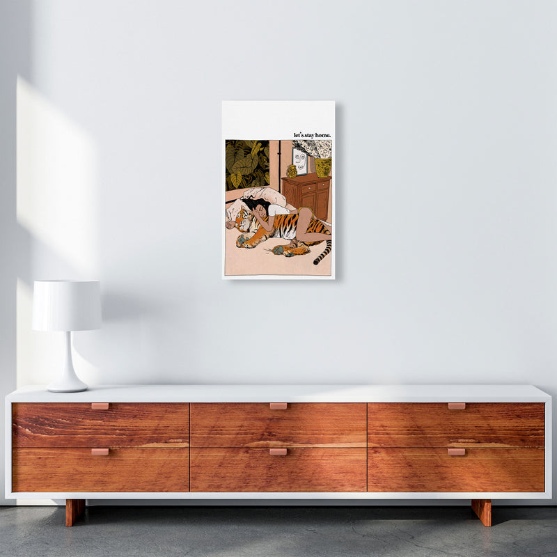 Stay Home Art Print by Lucy Michelle A3 Canvas