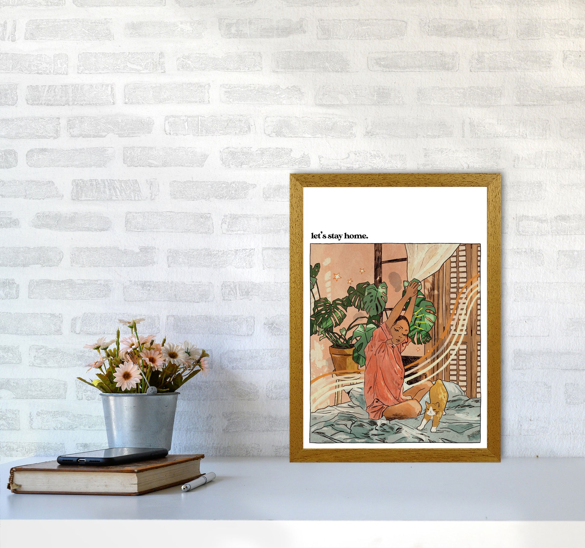 Stay Home II Art Print by Lucy Michelle A3 Print Only