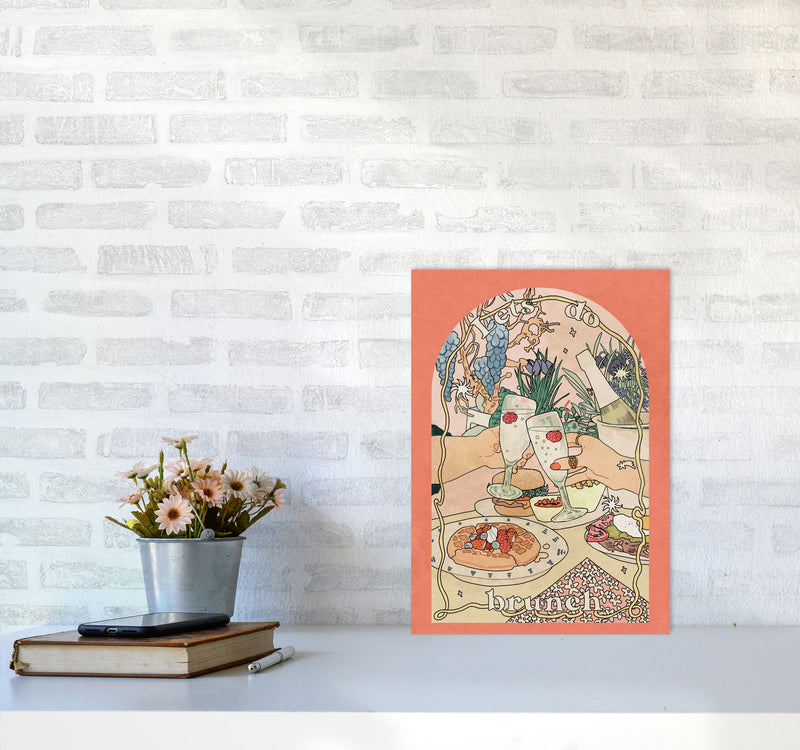Lets Do Brunch Art Print by Lucy Michelle A3 Black Frame