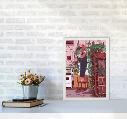 Self Care Art Print by Lucy Michelle A3 Oak Frame