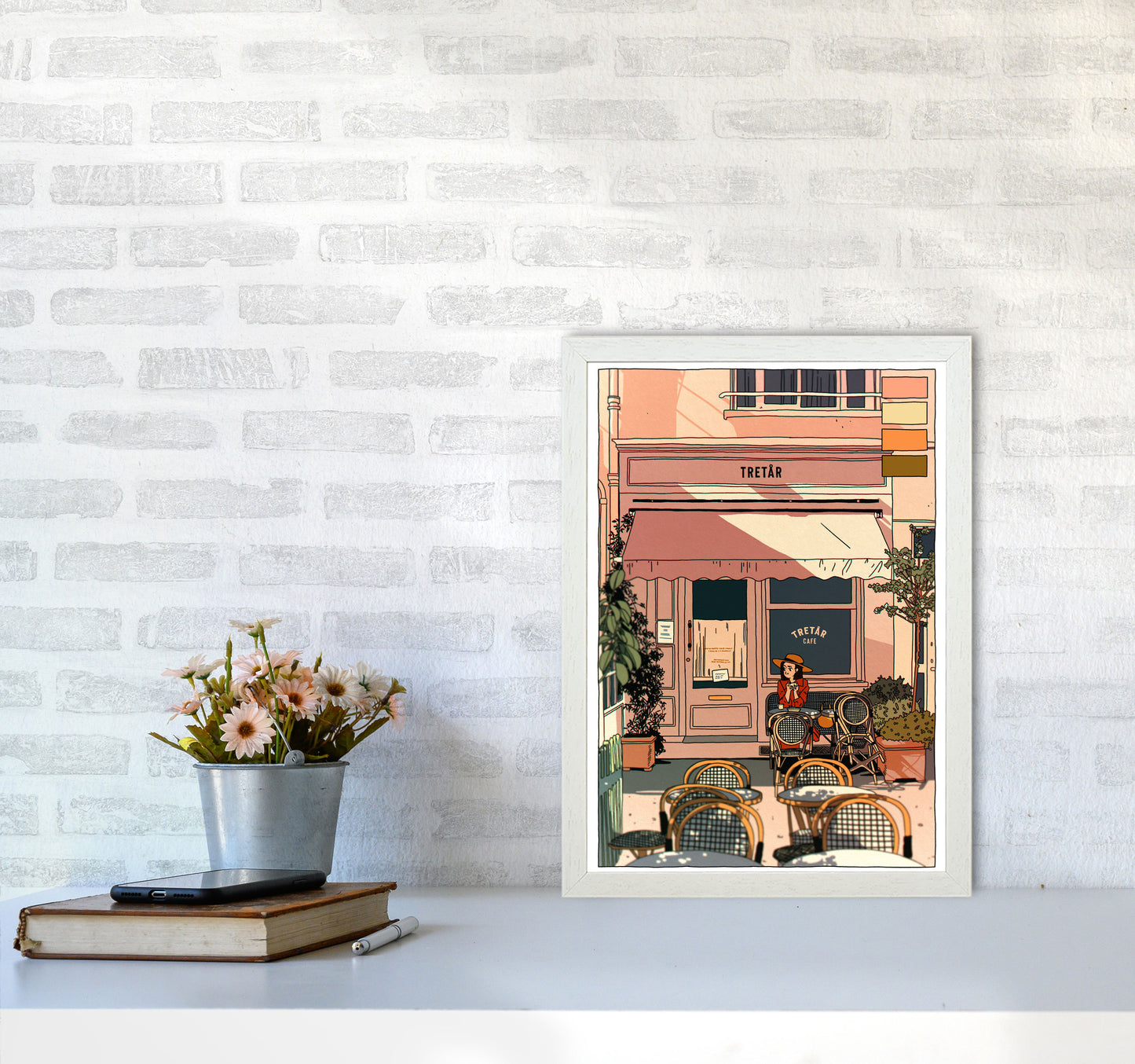 Tretar Art Print by Lucy Michelle A3 Oak Frame