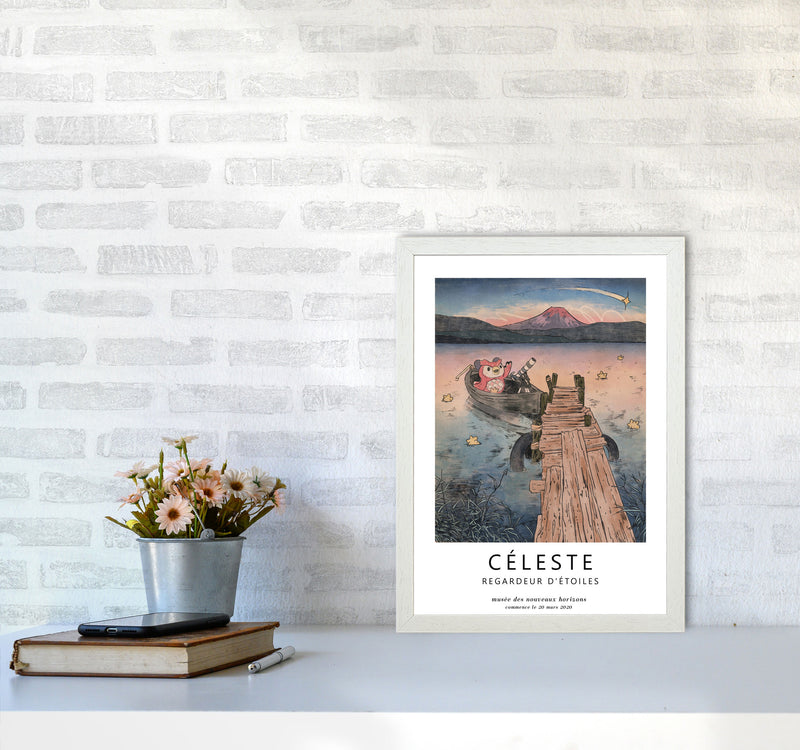Celeste Art Print by Lucy Michelle A3 Oak Frame