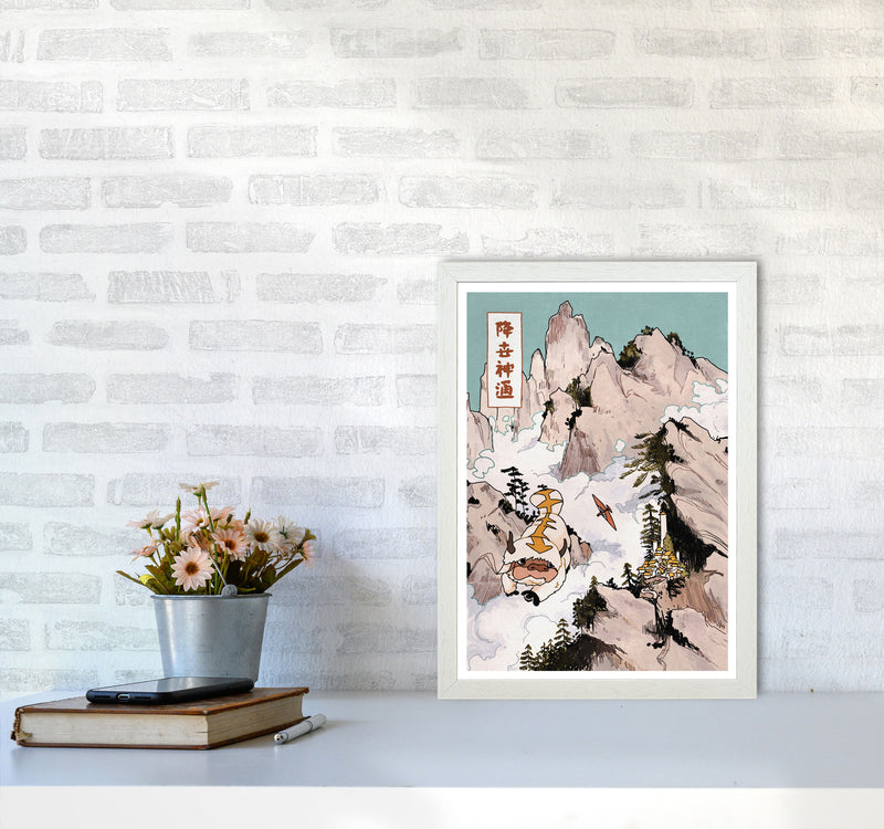 Appa Art Print by Lucy Michelle A3 Oak Frame