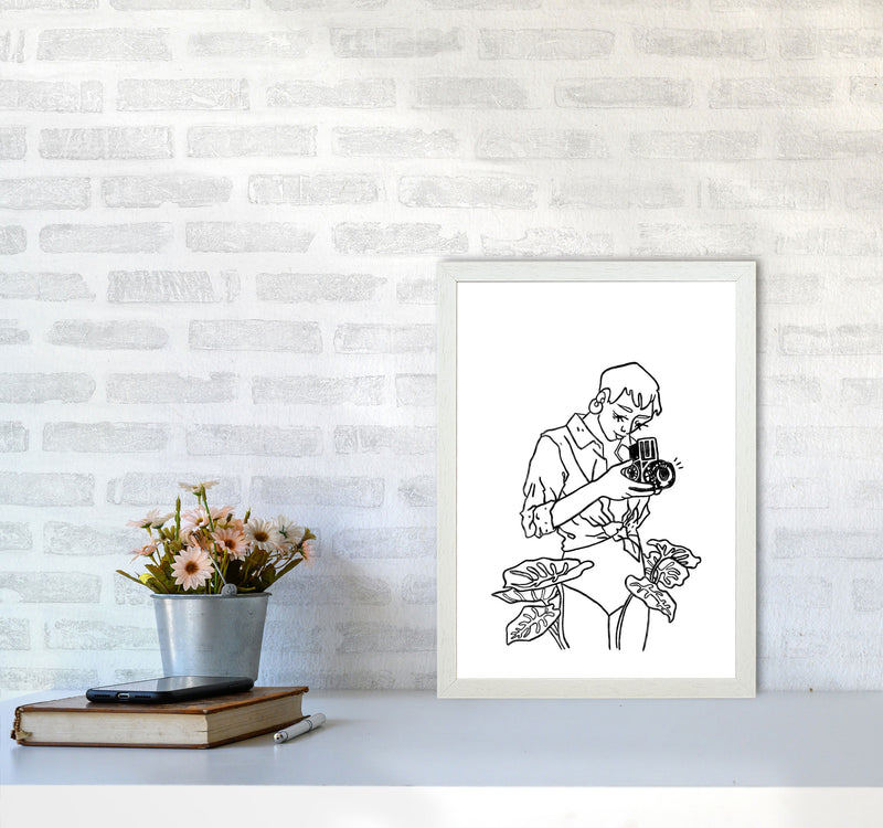 Snap Art Print by Lucy Michelle A3 Oak Frame