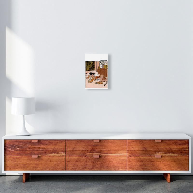 Stay Home Art Print by Lucy Michelle A4 Canvas