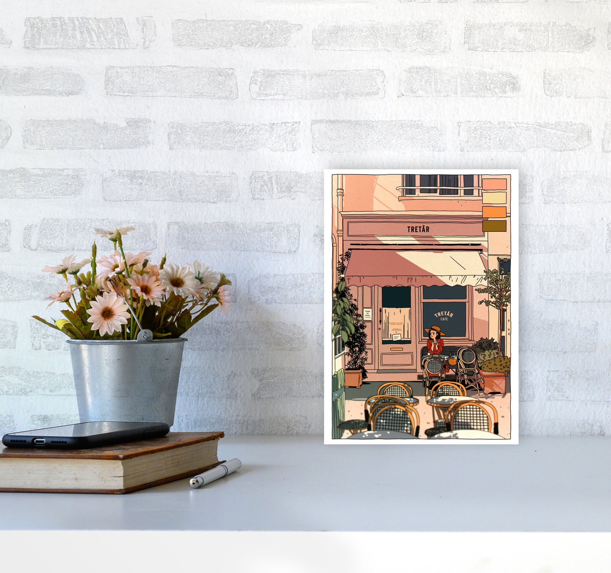 Tretar Art Print by Lucy Michelle A4 Black Frame