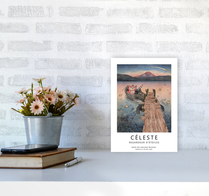 Celeste Art Print by Lucy Michelle A4 Black Frame