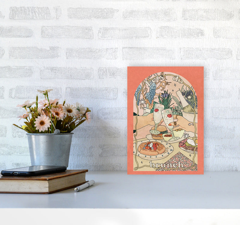 Lets Do Brunch Art Print by Lucy Michelle A4 Black Frame