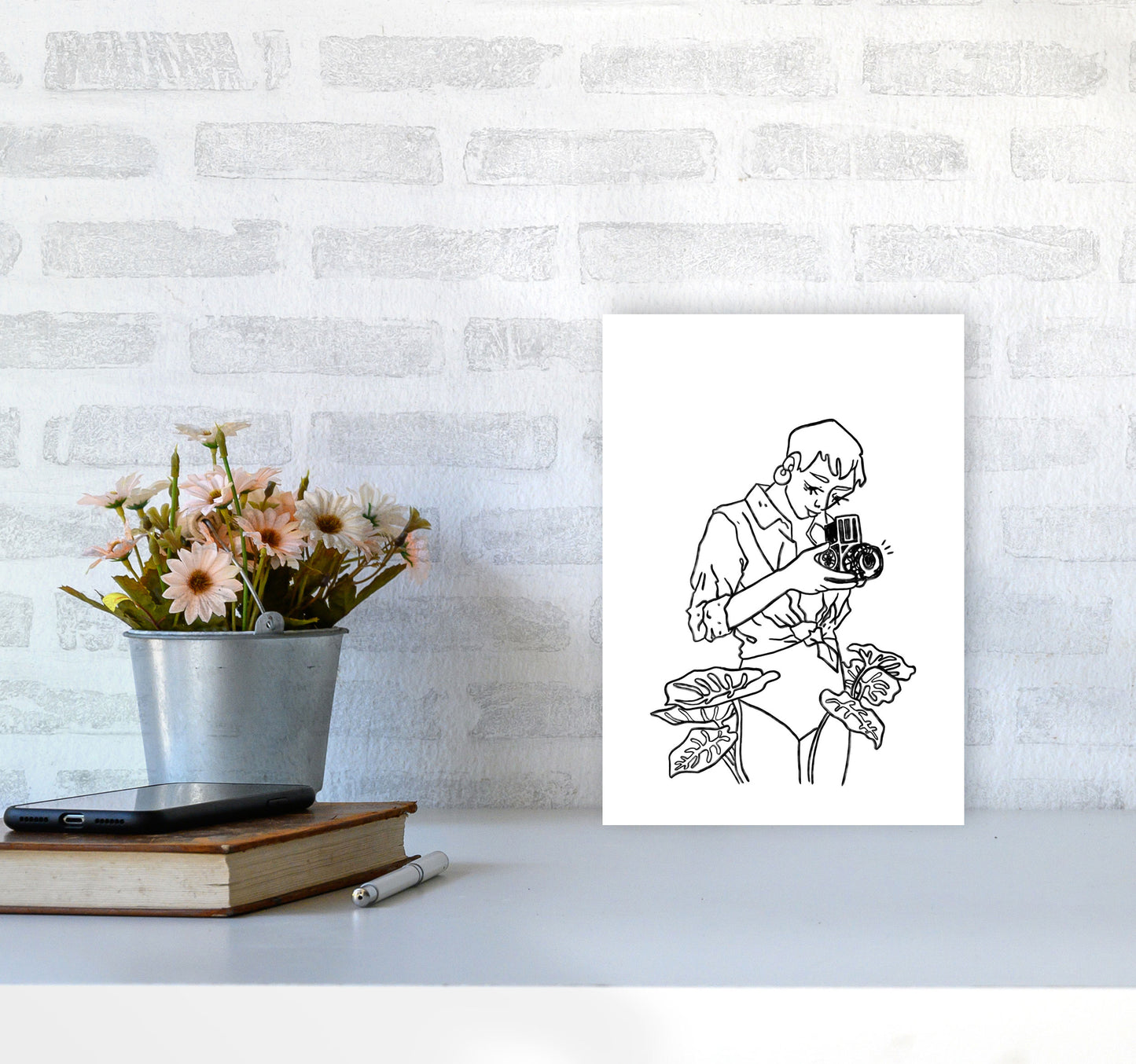 Snap Art Print by Lucy Michelle A4 Black Frame