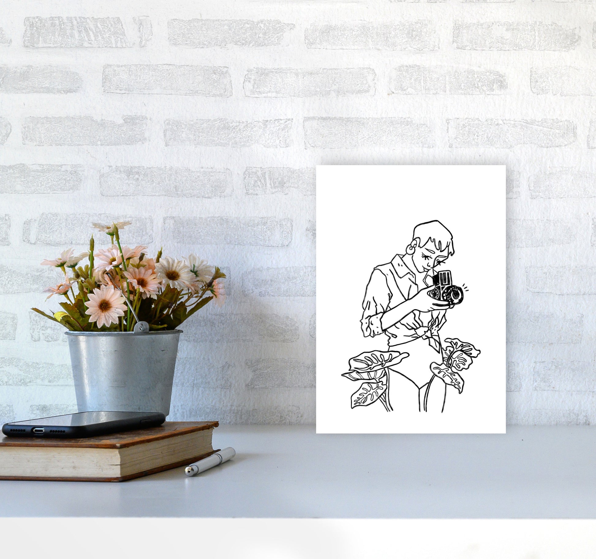 Snap Art Print by Lucy Michelle A4 Black Frame